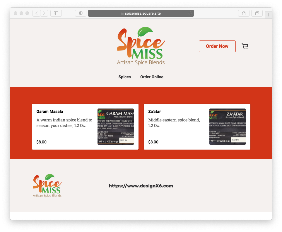 SpiceMiss Online Store